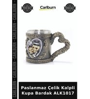 Özel Üretim Hediyelik Romantik Mutfak Şık Paslanmaz Çelik Kalpli Kupa Bardak ALK1017