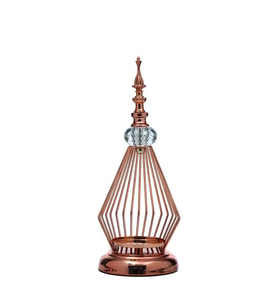 Vitale Prizma Dekoratif Mumluk Bronz 13x12x32 cm AK.JE0070