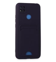 Redmi 9C Kılıf Kelvin Kartvizitli Silikon - Derin Mor