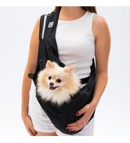 Pawstar Siyah Crossbody Küçük Irk Köpek Çapraz Taşıma Çantası
