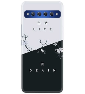TCL 10 Plus Kılıf Desenli Silikon Life and Death