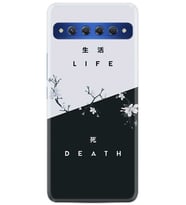 TCL 10 Plus Kılıf Desenli Silikon Life and Death