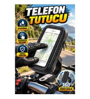 Su Geçirmez Bisiklet ve Motosiklet Telefon Tutucu – 360° Döner Gidon Montajlı