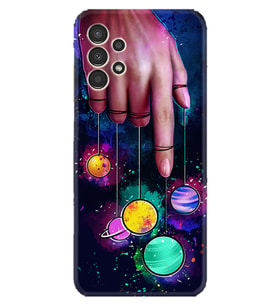 Samsung Galaxy M14 Kılıf Silikon Desen Özel Seri Finger planet 1740