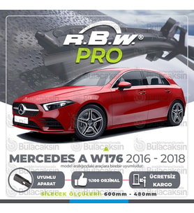 RBW PRO Muz Silecek Takımı Mercedes A Serisi W176 2016-2018 ile uyumlu (Siyah)