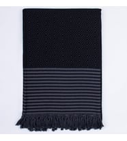 Çift Kişilik Yatak Örtüsü ve Pike %100 Pamuklu İnce Hafif Yazlık Battaniye Boho Dekoratif Koltuk Örtüsü Çok Amaçlı Çeyizlik Günlük Kullanım (Siyah, 200x250 cm Çift Kişilik Pike)