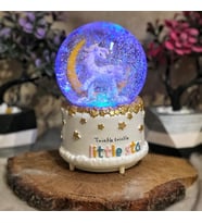 Otomatik Işıklı Renk Değiştiren Müzikli Unicorn Kar Küresi Büyük Boy