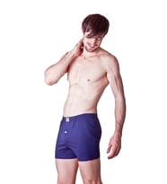3 Adet Dono Erkek Düz Renk Pamuklu Penye Boxer 1110 (Lacivert)