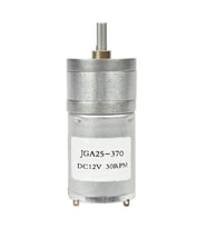 12V 30Rpm JGA25-370 Redüktörlü DC Motor Yüksek Tork Kuvvet 25mm