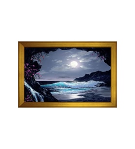 Manzara Temalı Kanvas Tablo 50 x 70 cm Gold Çerçeve