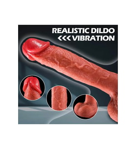 Isıtmalı İleri Geri Hareketli ve Rotasyonlu Gerçekçi Damarlı Yapay Penis Vibrator