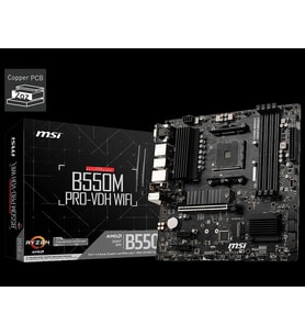 MSI B550M PRO-VDH WIFI DDR4 4400MHZ 1XVGA 1XHDMI 1XDP 2XM.2 USB 3.2 MATX AM4 (AMD 5000/4000G/3000 SE