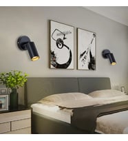 RİOLİGHT MODERN MASALLI HAREKETLİ BAŞLIK SİYAH YATAK BAŞI SPOT APLİK 1ADET FİYATIDIR(AMPUL DAHİL)