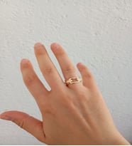 "Kadın Gold Ve Gümüş Renk Taşlı Trend Tasarım Yüzük