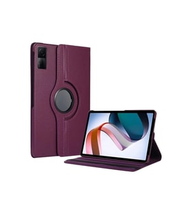 Durukar® Redmi Pad SE 4G Kılıf 360 Tablet Deri Kılıf - Mürdüm