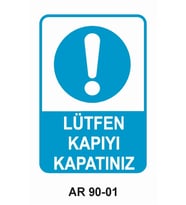 İŞ GÜVENLİĞİ UYARI LEVHASI 1 ADET PVC 21 X 29CM