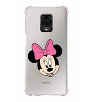 Xiaomi Redmi Note 9 Pro Köşe Korumalı Antişok Kapak Minnie Mouse Tasarımlı Şeffaf  Kılıf