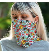 Pop Art İkonlu Motorcu Boyun Bandanası