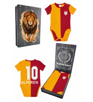 Galatasaray Orijinal Kişiye Özel Metin Oktay Bebek Zıbın Hediyelik Ahşap Kutulu