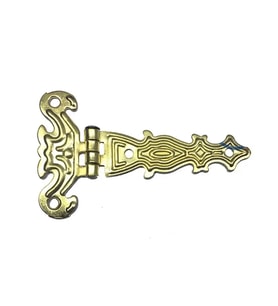 Dekoratif, Sac Tek Kuyruklu Menteşe - 40x68 Mm, Küçük, Sarı, 1 Adet