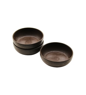 3PCS  NATUREL PLASTİK ÇEREZLİK  ÇAP: 10CM - DERİNLİK: 3CM (5343)