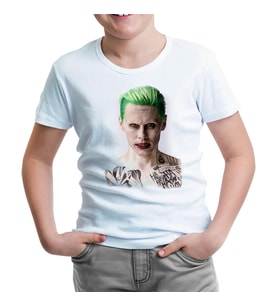 Suicide Squad - Joker Damaged Beyaz Çocuk Tshirt
