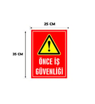 Önce İş Güvenliği Kişiselleştirilebilir Dekota Levha, 25x35, 20x30 (A4), 30x42 (A3) Cm Boyut Seçeneklerinde Levha + Yapışkan Bant