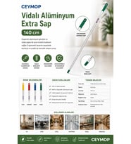 Ceymop Vidalı Alüminyum Extra Sap 140 cm