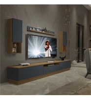 Decoraktiv Trendstyle 270DAS Mdf Tv Ünitesi Tv Sehpası - Pera Antrasit (Pera - Antrasit)
