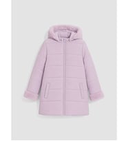 LC WAIKIKI Lila Kapüşonlu Kız Çocuk Şişme Mont