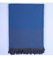 Çift Kişilik Yatak Örtüsü ve Pike %100 Pamuklu İnce Hafif Yazlık Battaniye Boho Dekoratif Koltuk Örtüsü Çok Amaçlı Çeyizlik Günlük Kullanım (Mavi, 200x250 cm Çift Kişilik Pike)