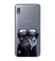 PrintiFy Samsung Galaxy A10 ile Uyumlu 1mm Slim Fit Köpek 3 050f Baskılı Şeffaf  Kılıf