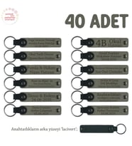 Kül Gri, Kitap Kulübü Etkinliği İçin Kişiselleştirilmiş Anı Anahtarlık 40’lı Set, Özel Hediye