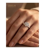 Zirkon Taşlı Kalp Kadın Yüzük  Gümüş Renkli VIP Tasarım (Gri-Gümüş)