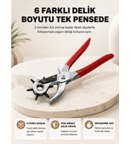 Delme Pensesi 6 Başlıklı Çok Amaçlı Paslanmaz Çelik Ergonomik