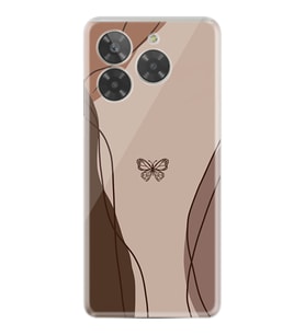 General Mobile Era 50 Kılıf Boutique Baskılı Resimli Kahve Kelebek Pcode -038