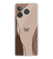 General Mobile Era 50 Kılıf Boutique Baskılı Resimli Kahve Kelebek Pcode -038