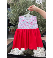 Renkli Puantiyeli Dantel Detaylı Şile Bezi Poplin Kız Çocuk Bebek Elbise (Çok Renkli)