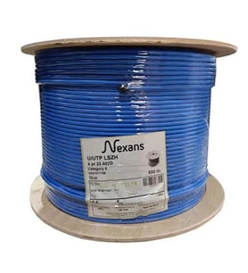 NEXANS Cat 6 Halogen Free Utp 23AWG Kablo 500m MAVİ