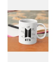 BTS İmza Beyaz Kupa