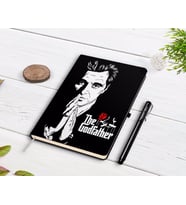 BK Gift Kişiye Özel Godfather Baba Tasarımlı Siyah Defter ve Kalem Hediye Seti-1