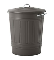 Çöp Kutusu, Gri, 40 lt, Kapaklı