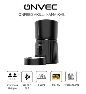 Onvec Onfeed Siyah Akıllı Mama Kabı