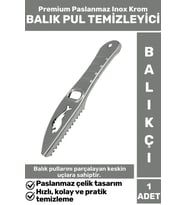 Premium Yüksek Kaliteli Dayanıklı Paslanmaz Inox Krom Balıkçı Avcı BALIK PULU TEMİZLEYİCİ