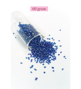 Kesme Cam Boncuk 2mm - 60 Gram - Koyu Mavi - BNC392