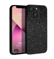 Microsonic Apple iPhone 13 Kılıf Bling Rhinestones Siyah (Siyah)