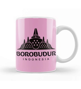 Borobudur Mahayana Buddhist Temple Java Kupa Bardak Porselen