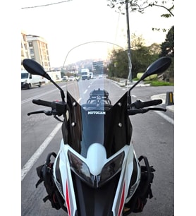 MOTOCAM Benelli TRK 251 Ön Cam 2019-2023 Model 56cm Şeffaf Renkli 4mm