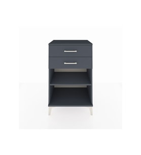 Hyperion Komodin Tek Raflı 2 Çekmeceli 60x44x96 Antrasit-Antrasit