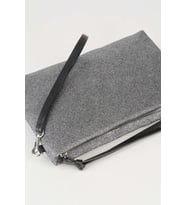 Kadın Bellis Simli Gri Astarlı Suni Deri Bilek Askılı Portföy El Ve Clutch Çanta